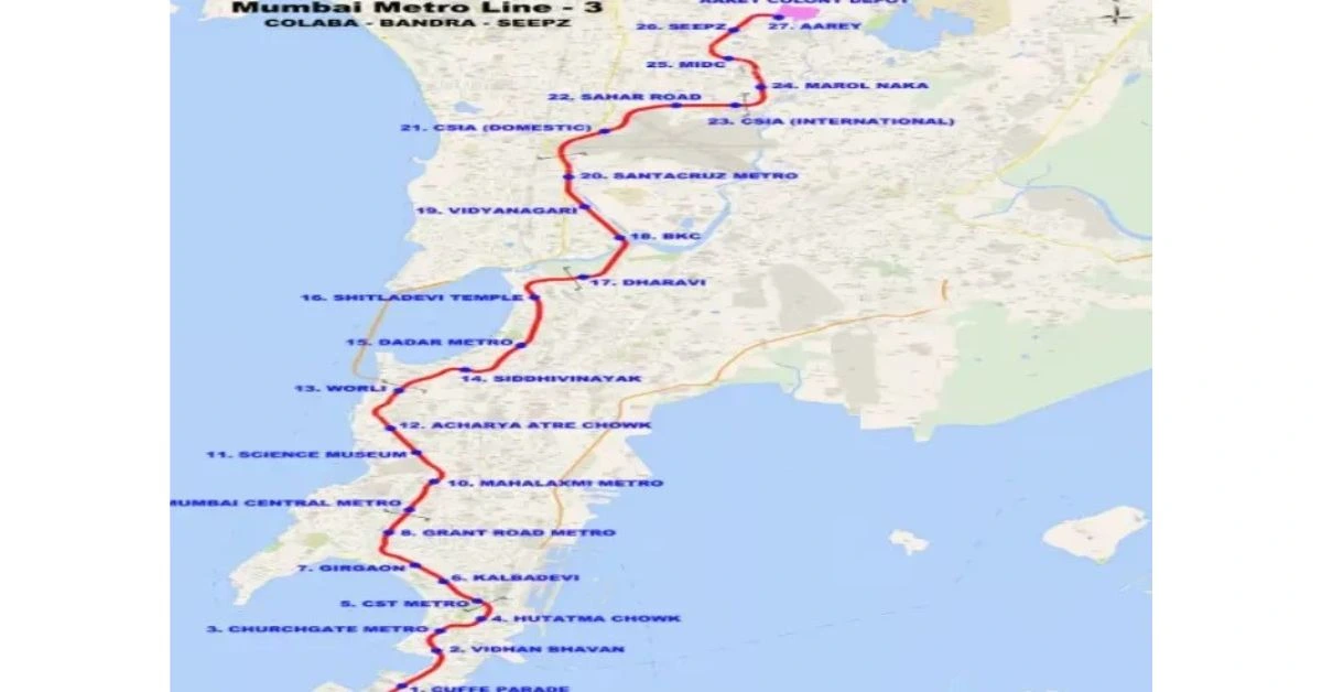 colaba seepz mumbai metro line 3 map