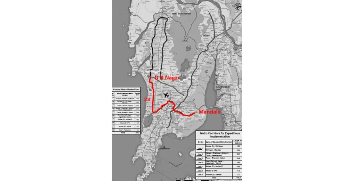 esic nagar mandale mumbai metro line 2b map