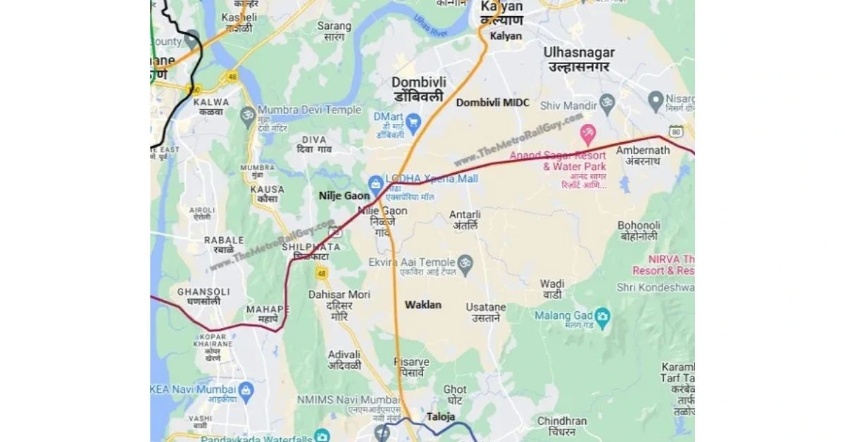 kalyan to taloja mumbai metro line 12 map