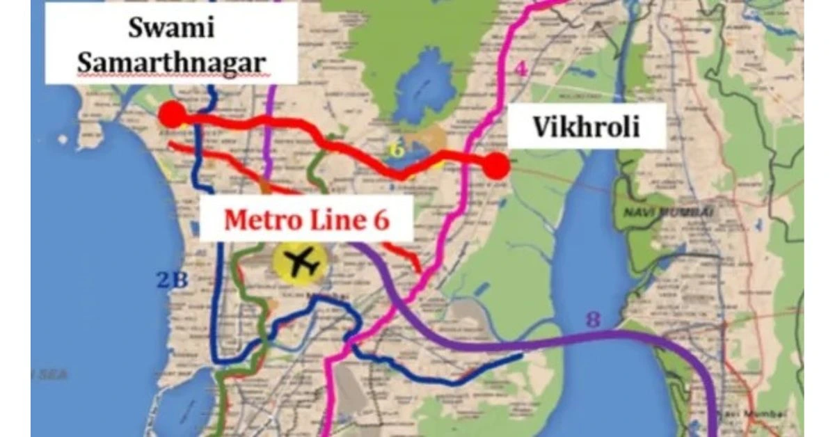 swami samarth nagar vikroli eeh mumbai metro line 6 map