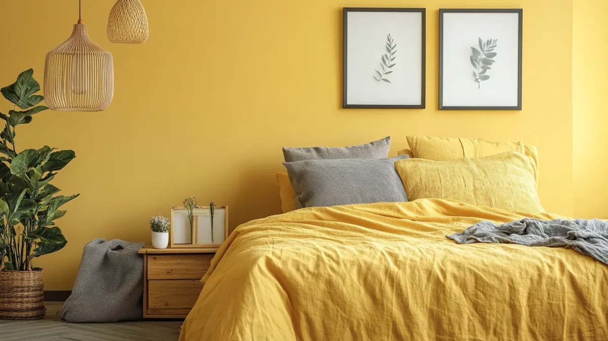 light yellow calming paint colour for bedroom