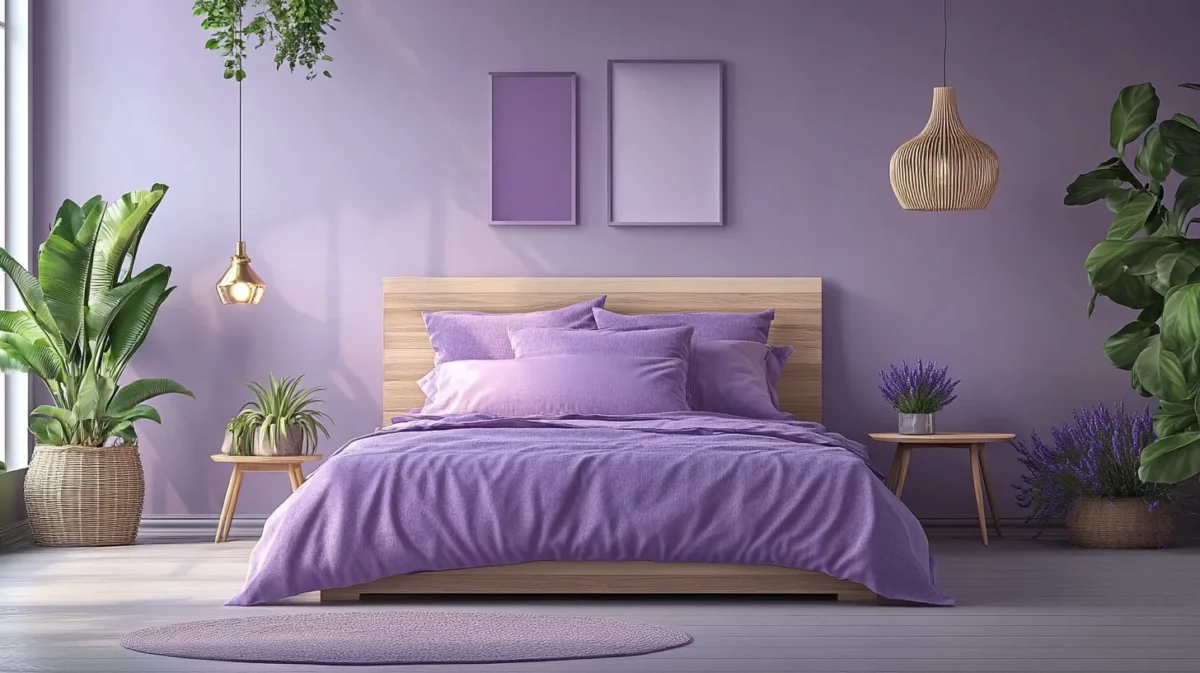 lush lavender calming paint colour for bedroom