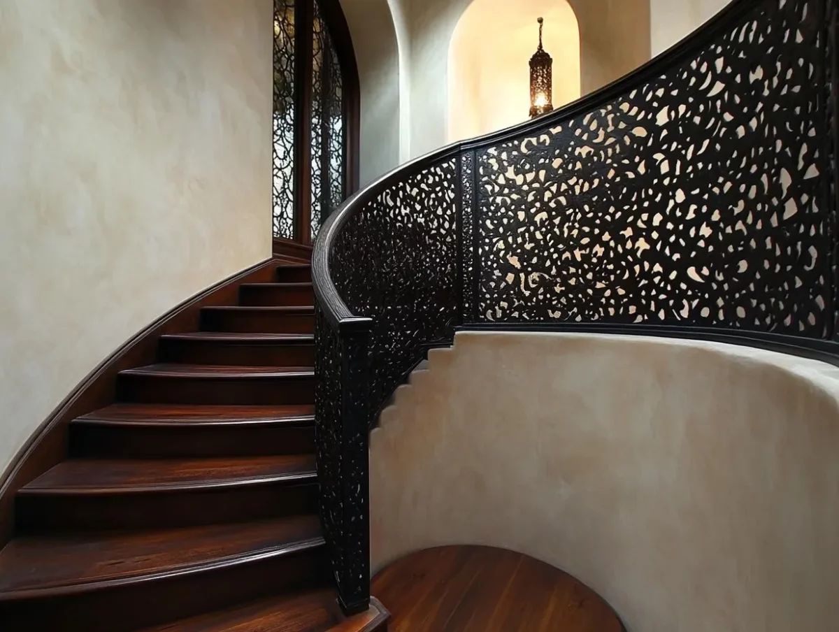 moroccan stair railing design idea