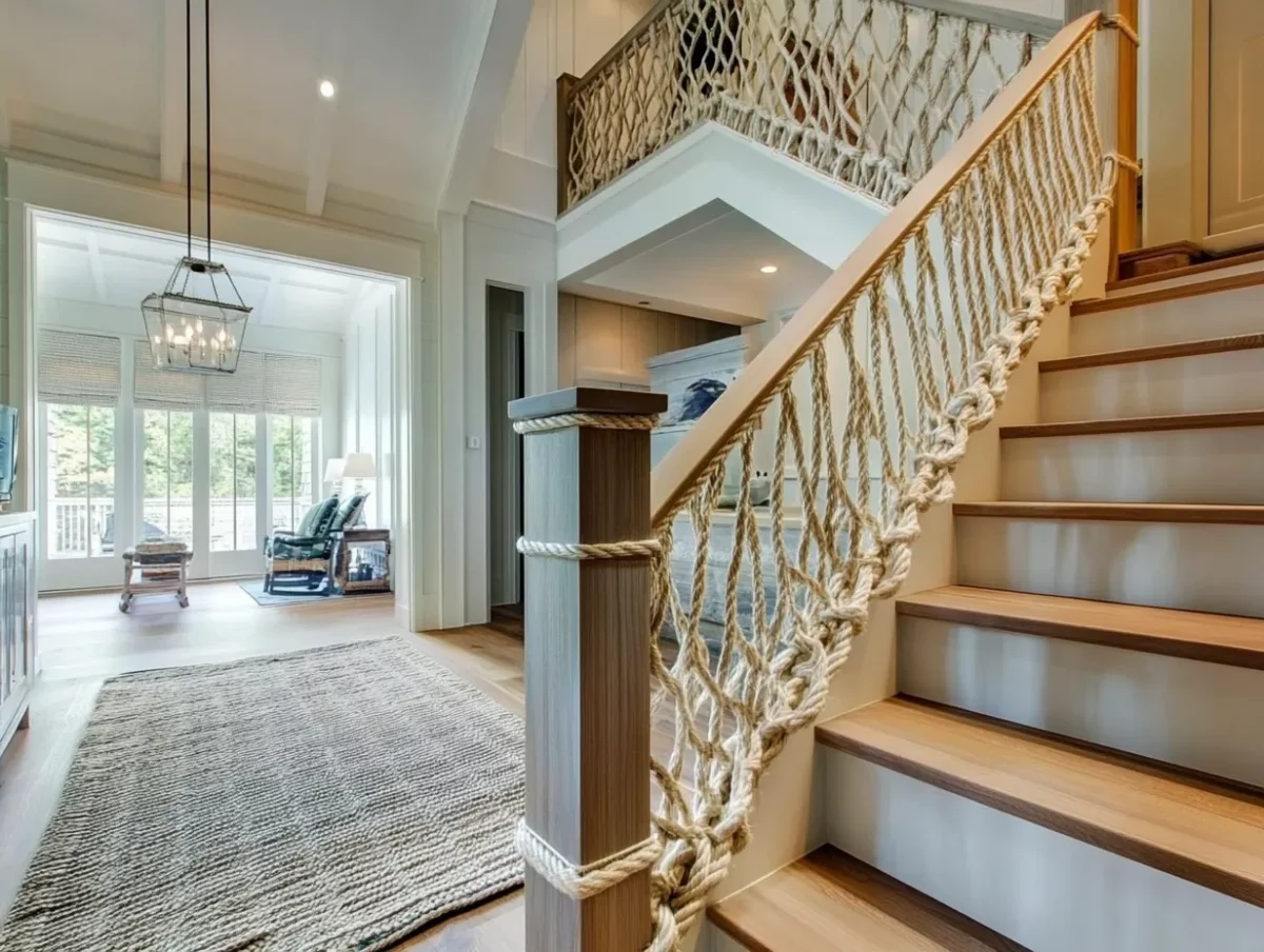 nautical stair railing design idea