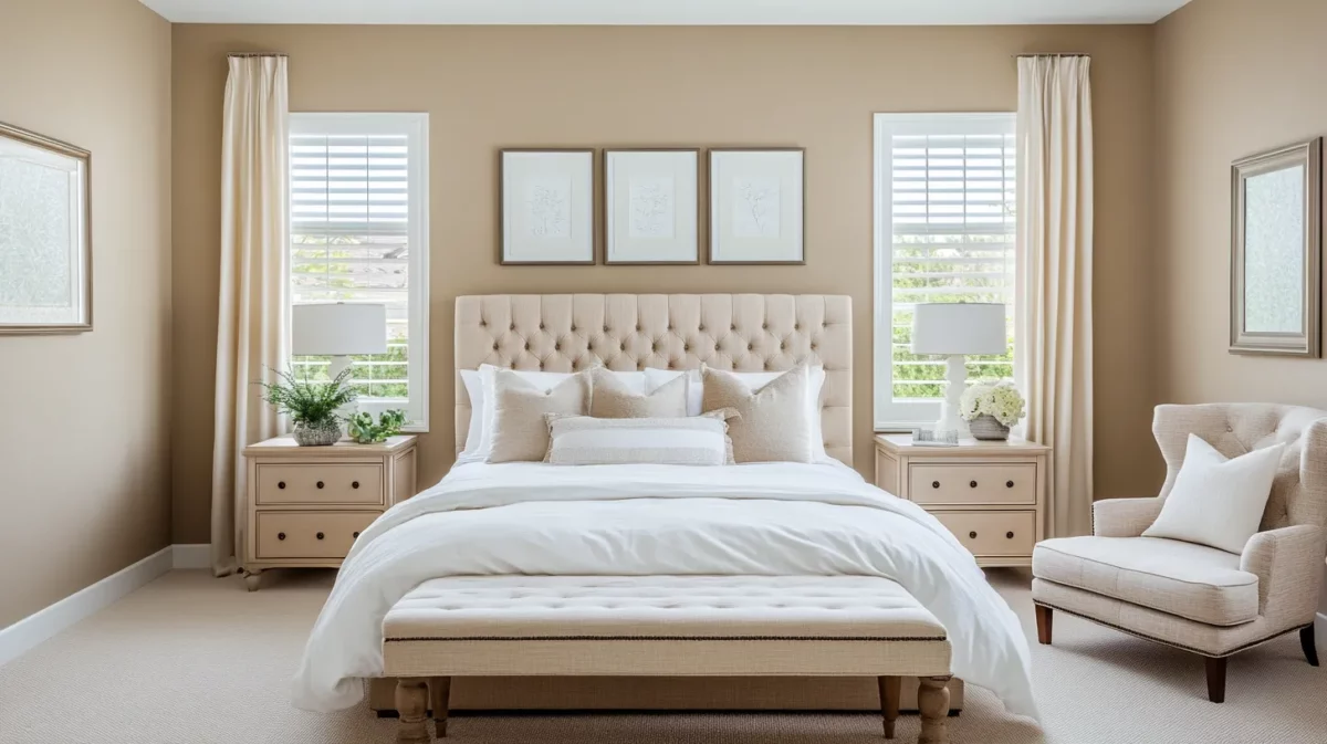 neutral beige calming paint colour for bedroom