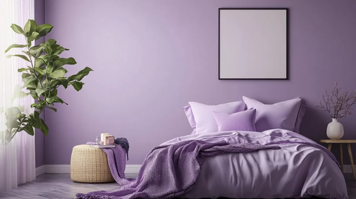 pastel purple calming paint colour for bedroom