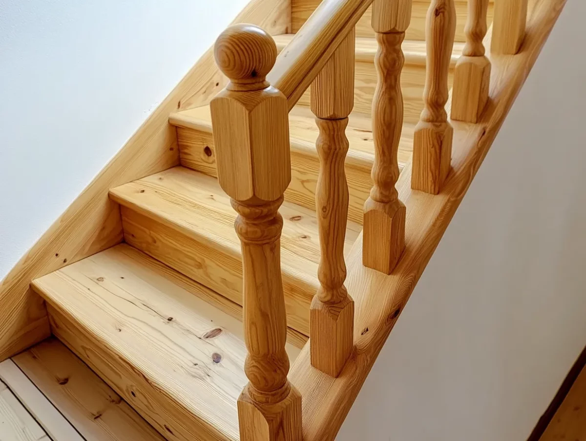 rustic wooden stair railing ideas