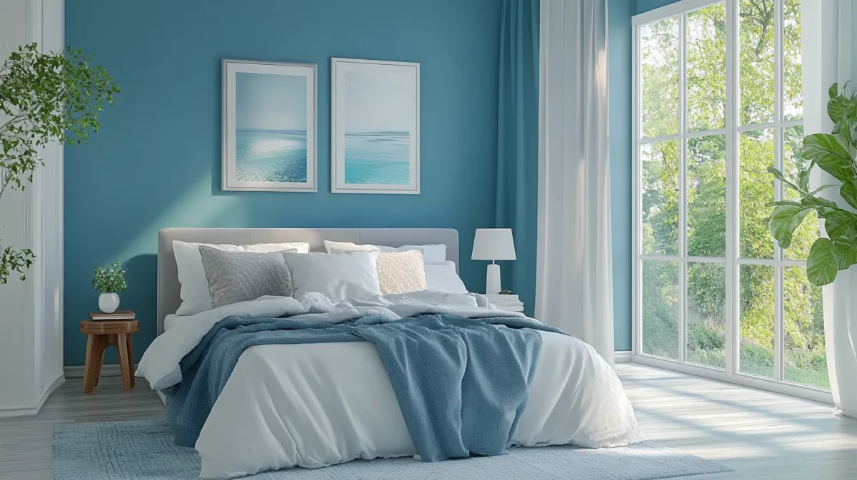 sea blue calming paint colour for bedroom