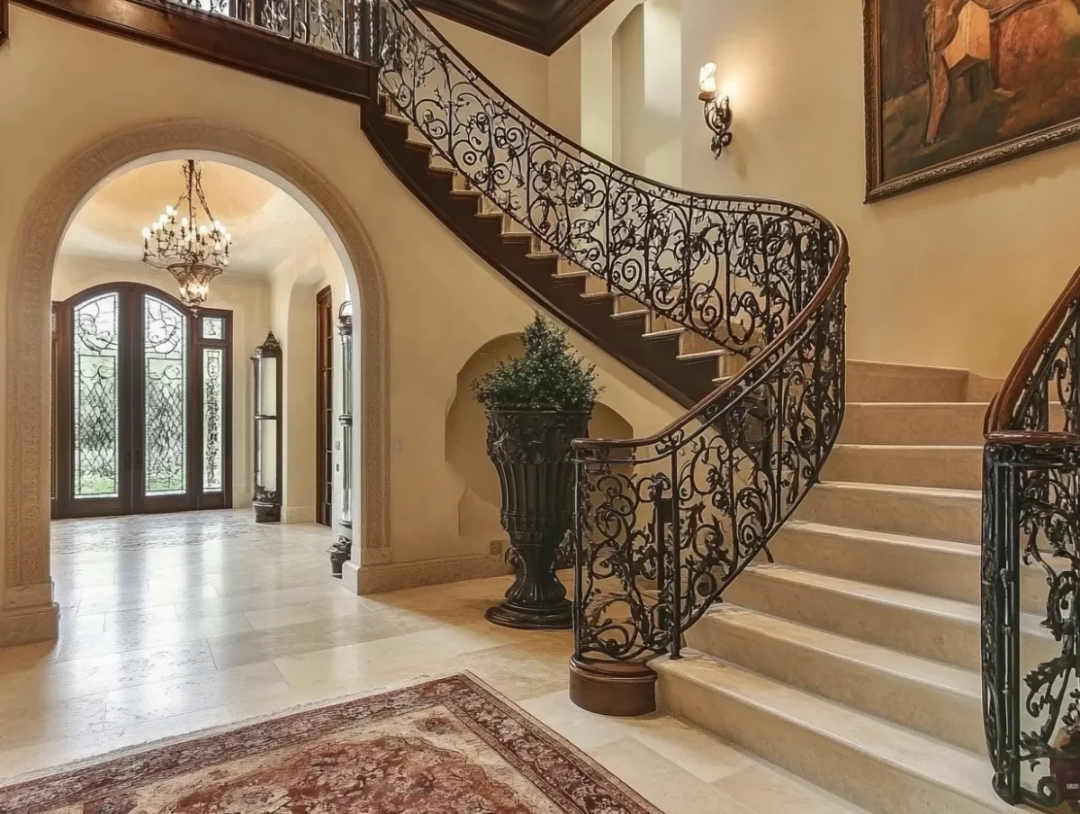 wrought iron stair railing design