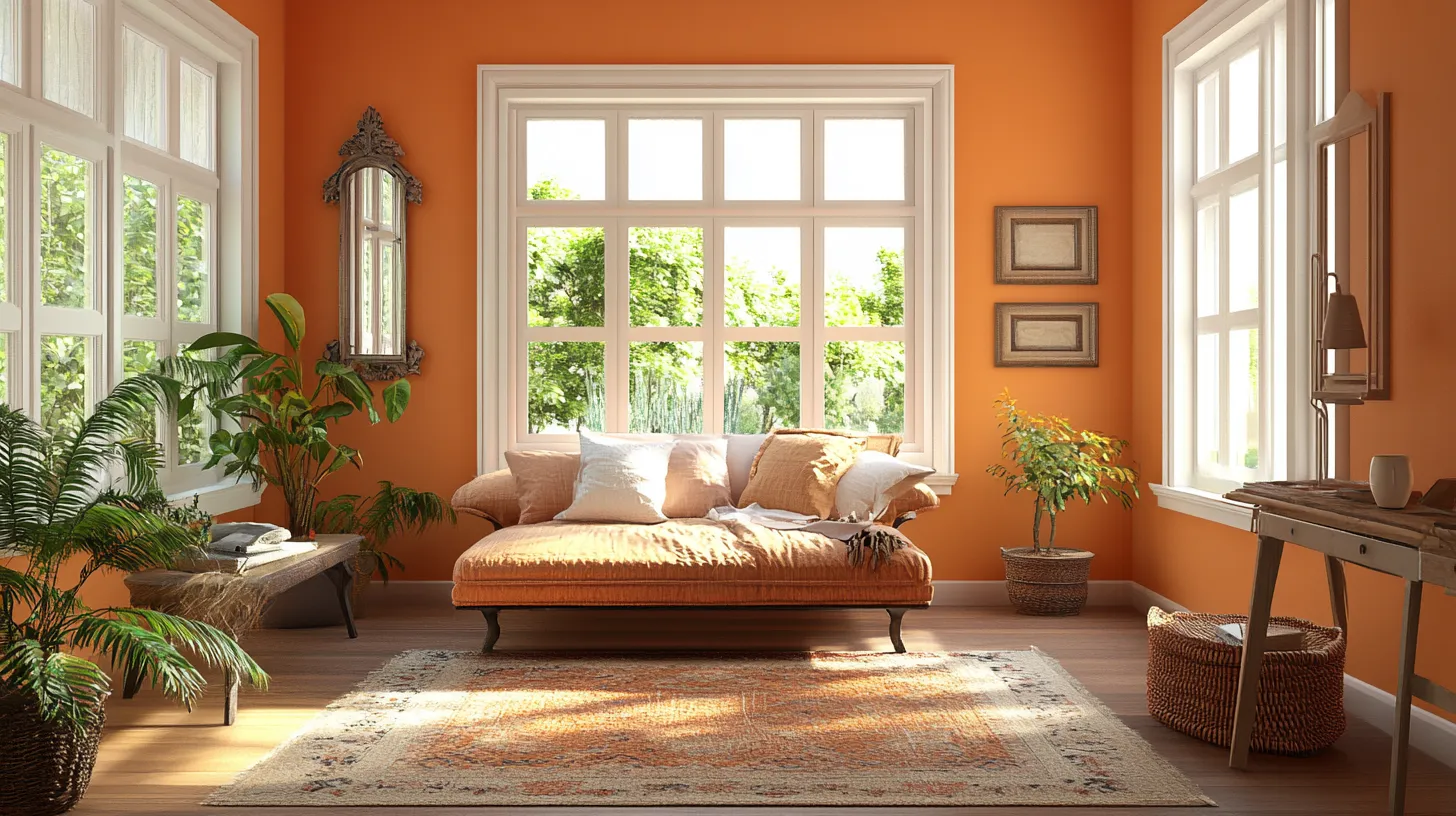 apricot peach colour paint combination