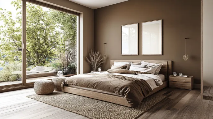 brown colour for bedroom as per vastu