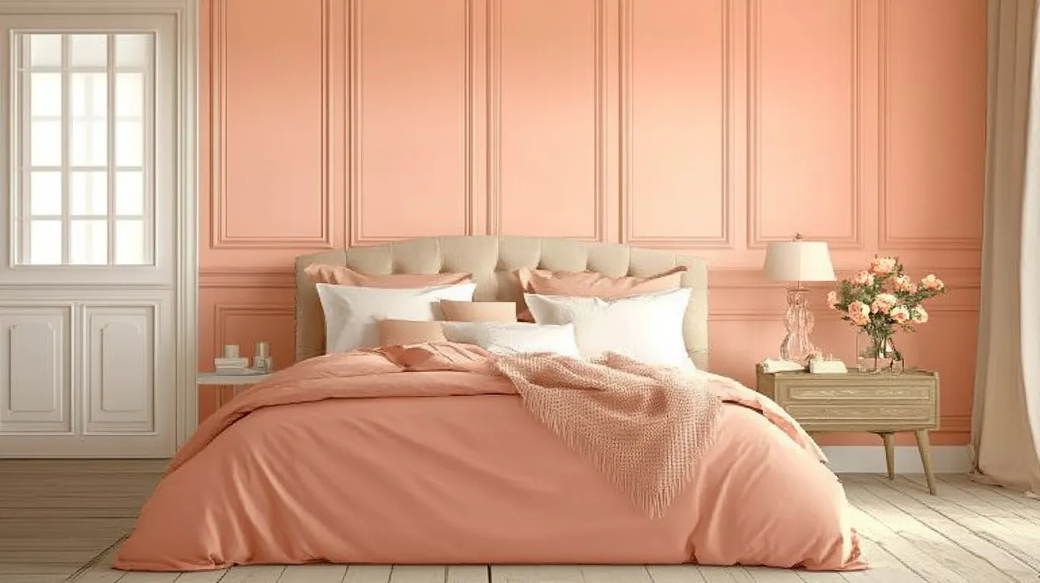 burnt peach colour paint combination