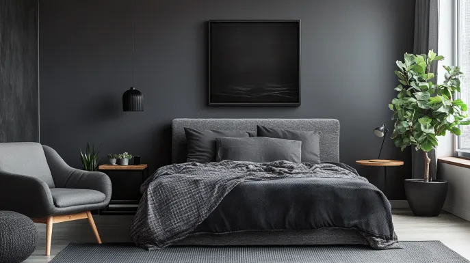 charcoal colour for bedroom as per vastu