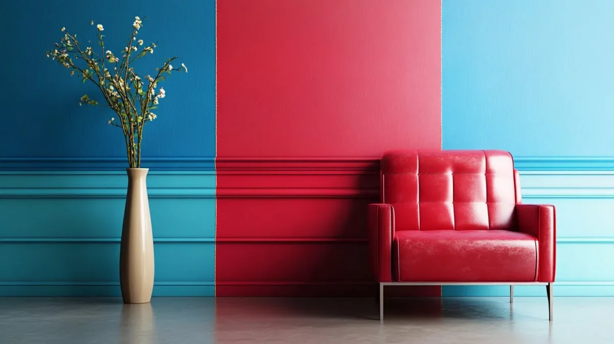 color block delight wall paint design idea with tape