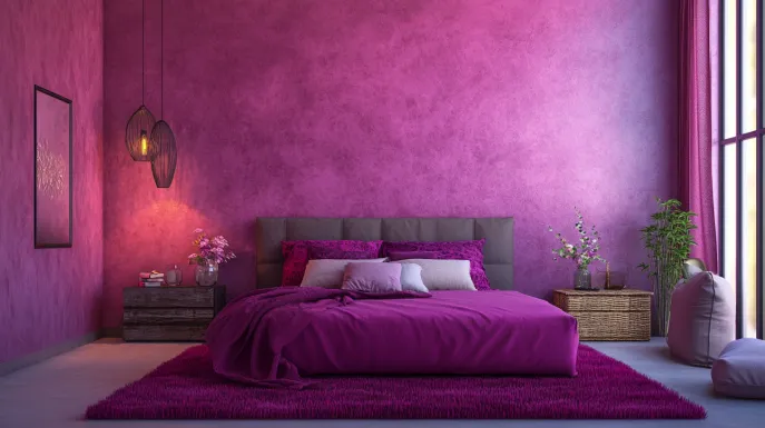 magenta colour for bedroom as per vastu