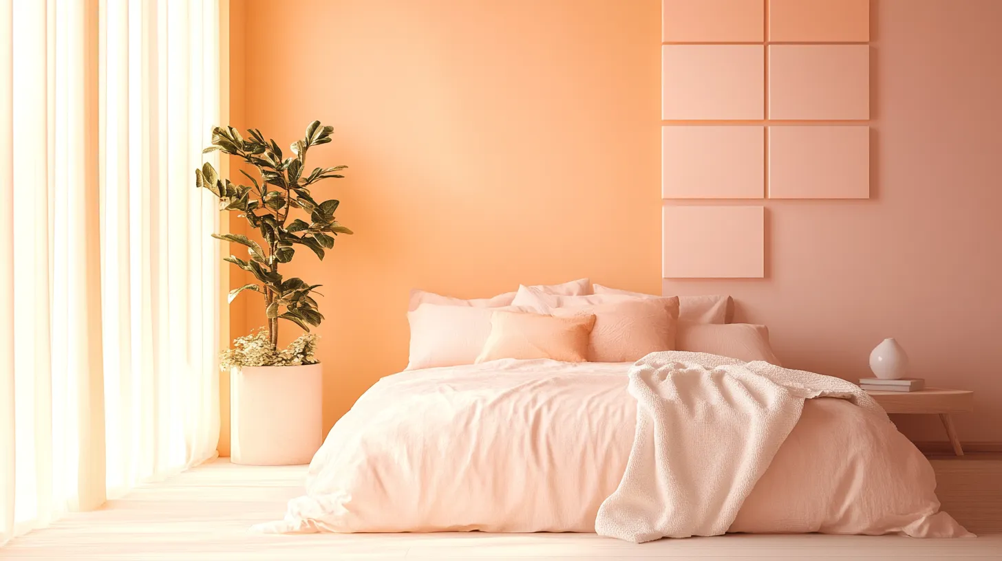 pastel peach colour paint combination