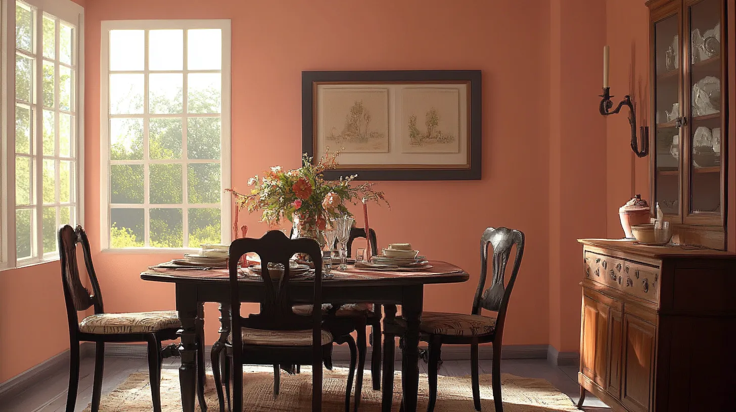 peach colour for dining room