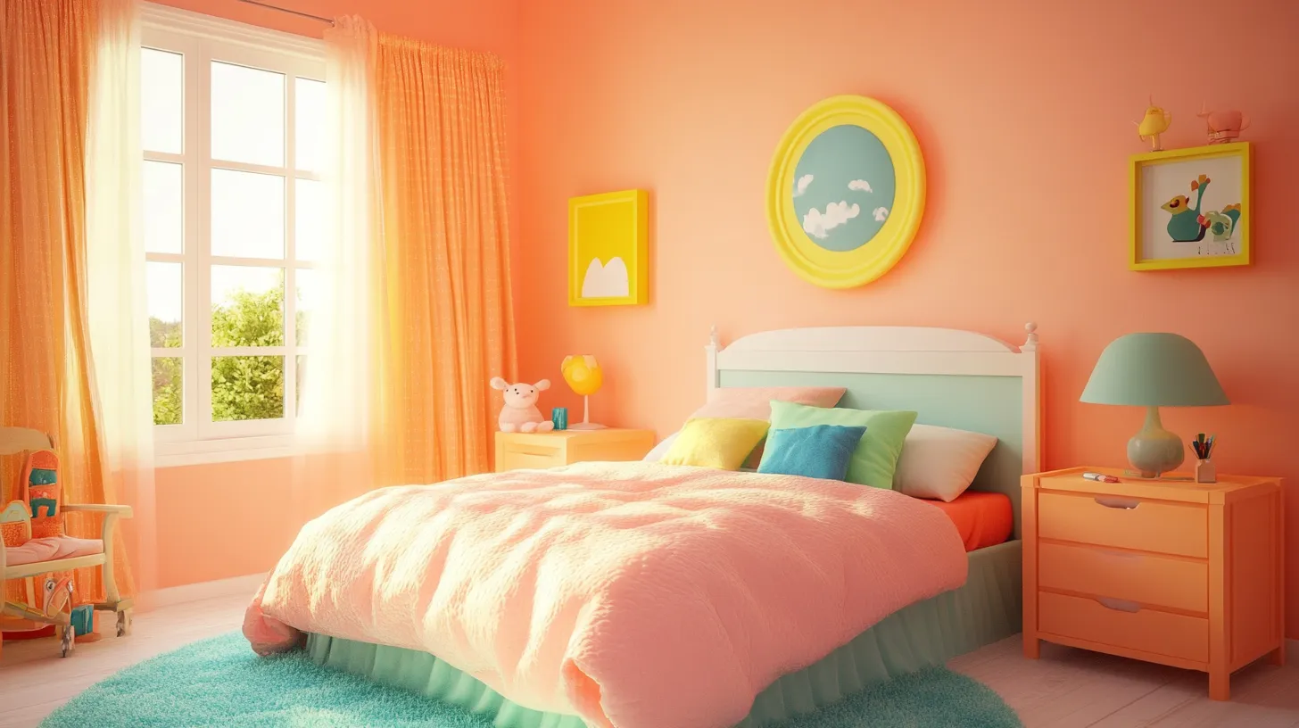 peach colour for kids room