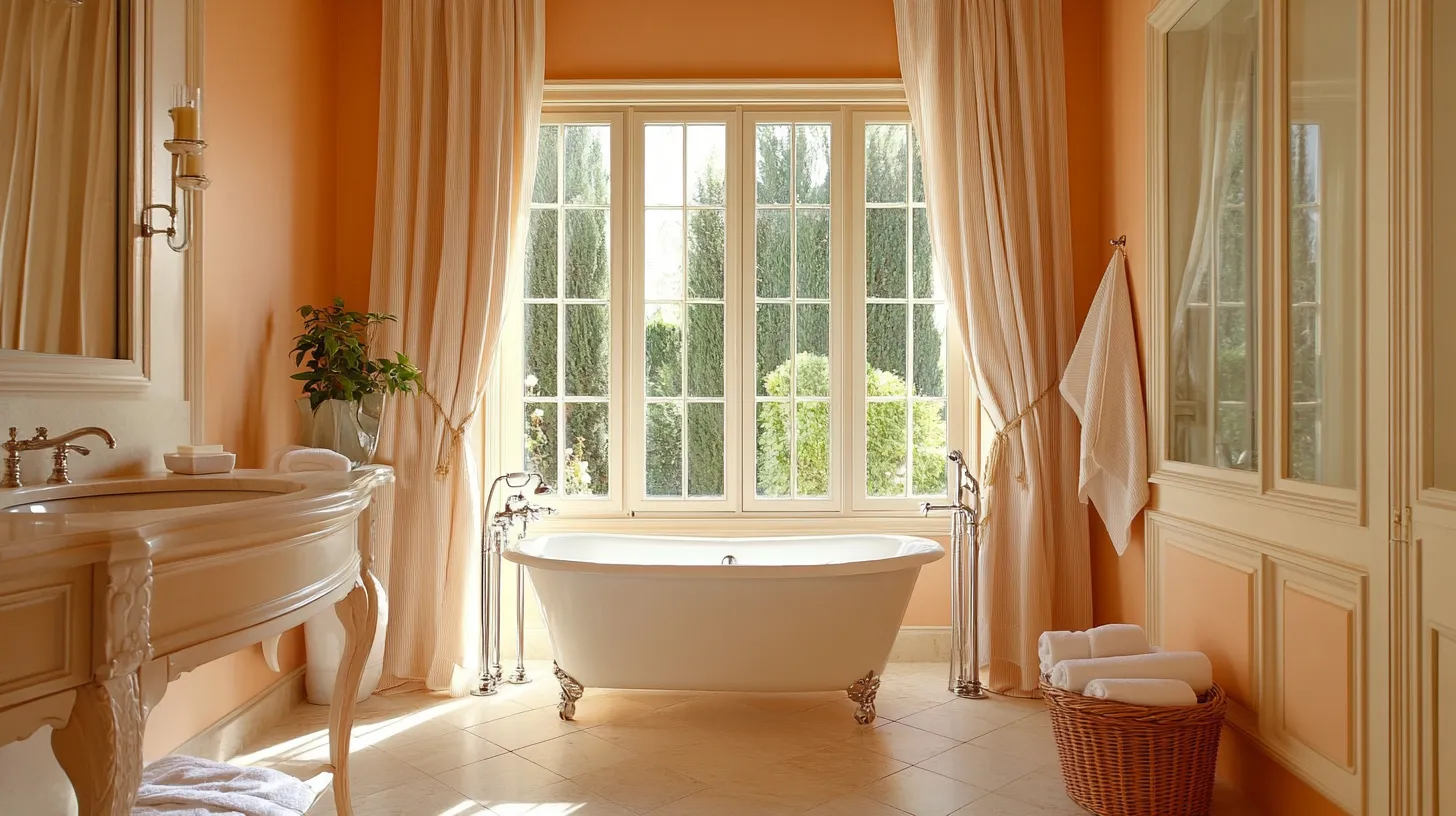 peach colour for the bathroom