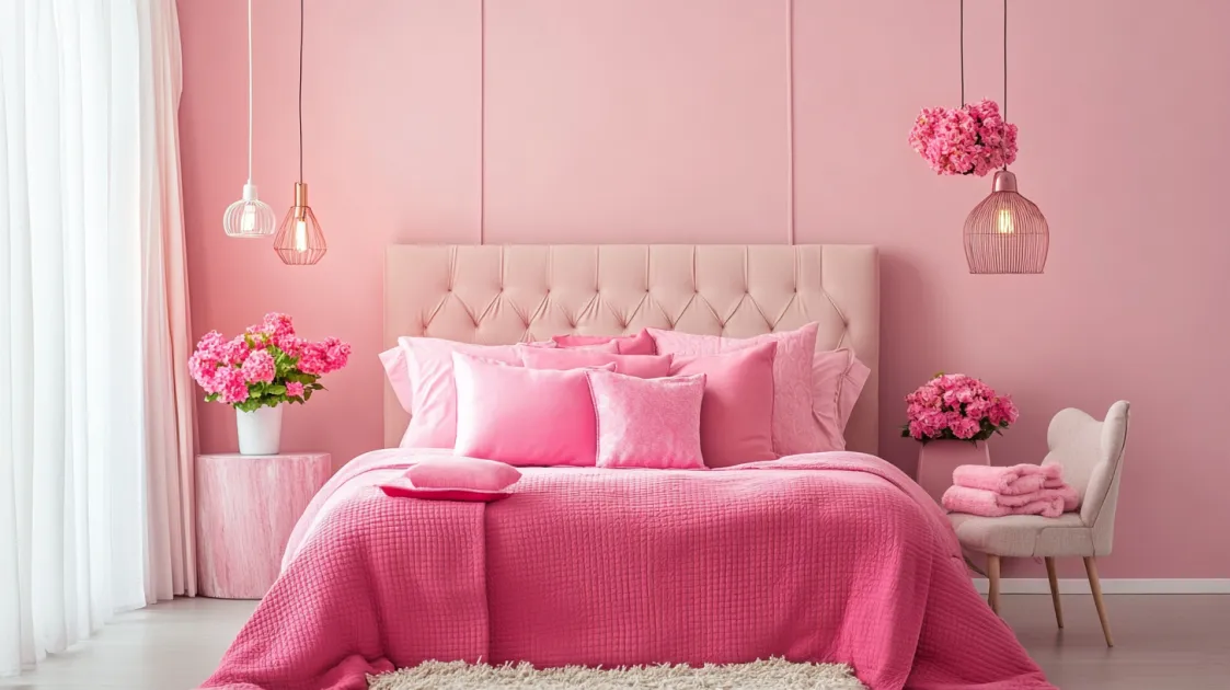 pink colour for bedroom as per vastu