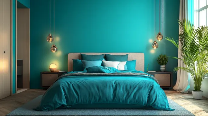 teal colour for bedroom as per vastu