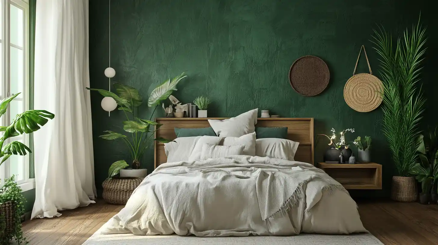 accessorise green combination colour for the wall