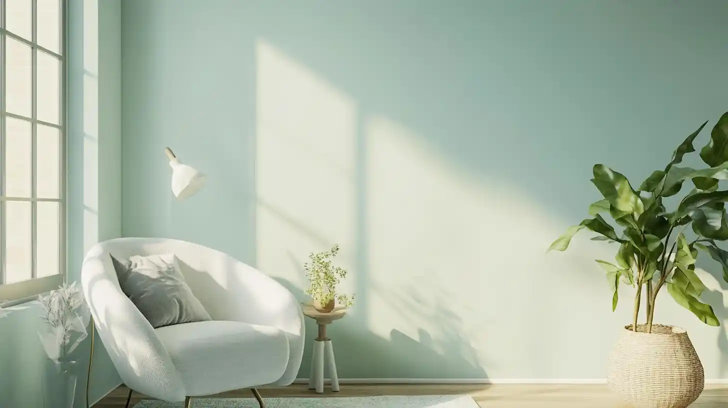 blue and green combination wall paint