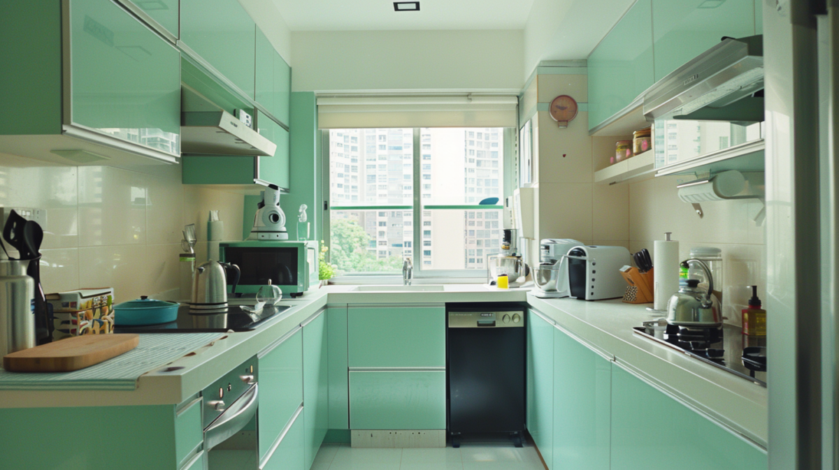 green and white combination for bedroom