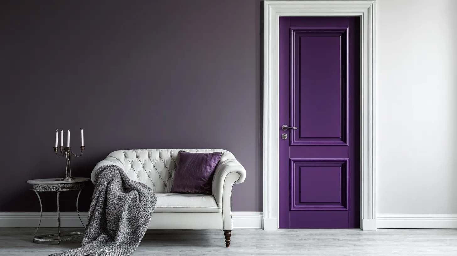 purple with white combination for wall paint