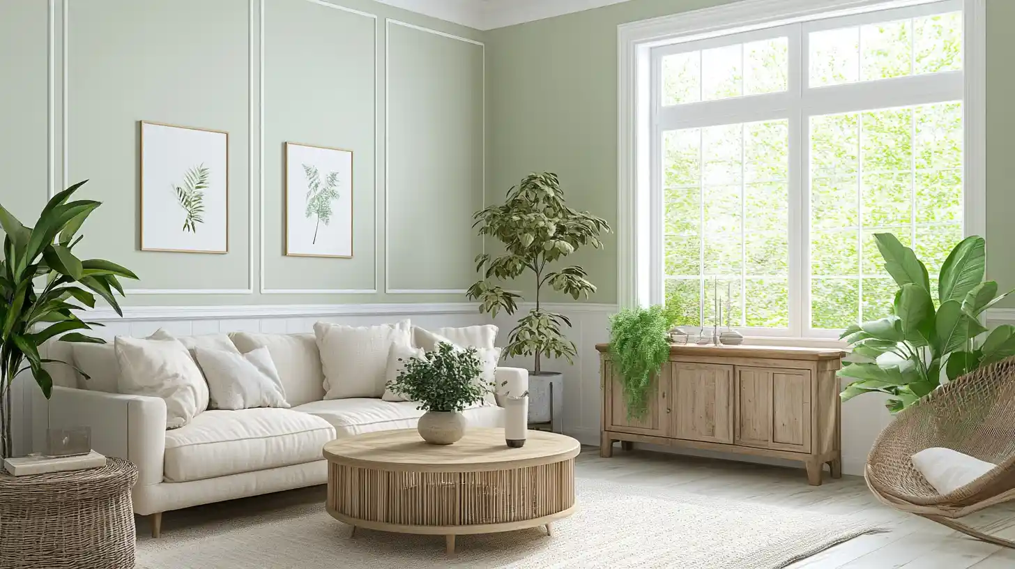 wall with sage green colour