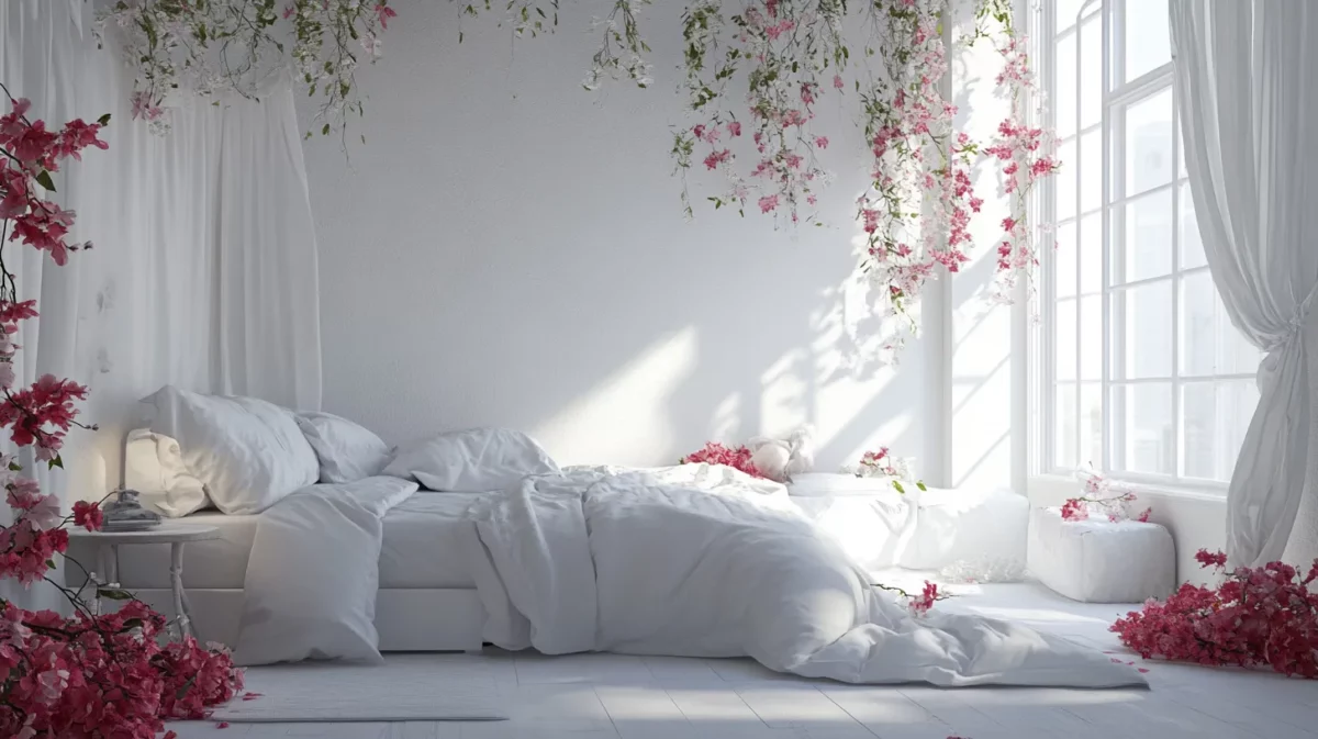 white and versatile accents romantic bedroom wall colour for couple