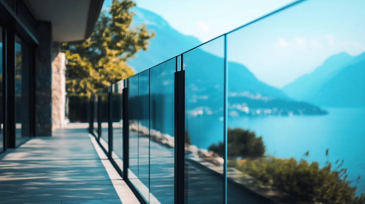 black glass railing design