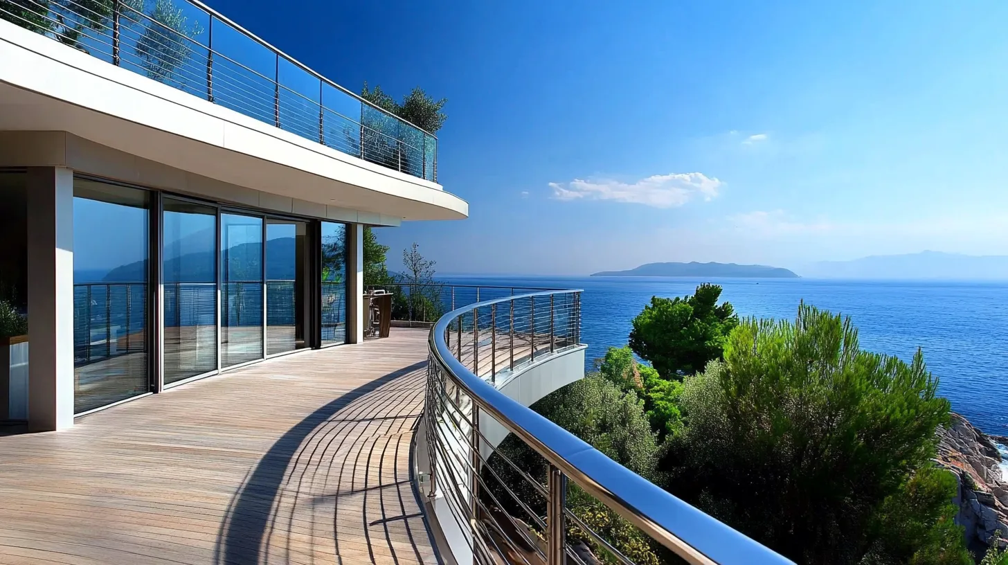 design of curved stainless steel railings