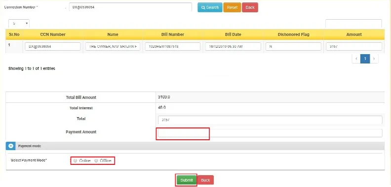 detailed information for mcgm water bill paymen online