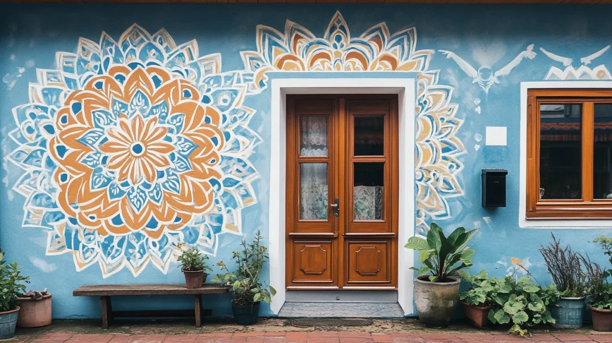 floral mandalas front wall flower design