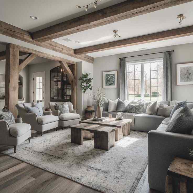 modern farmhouse living room interior design