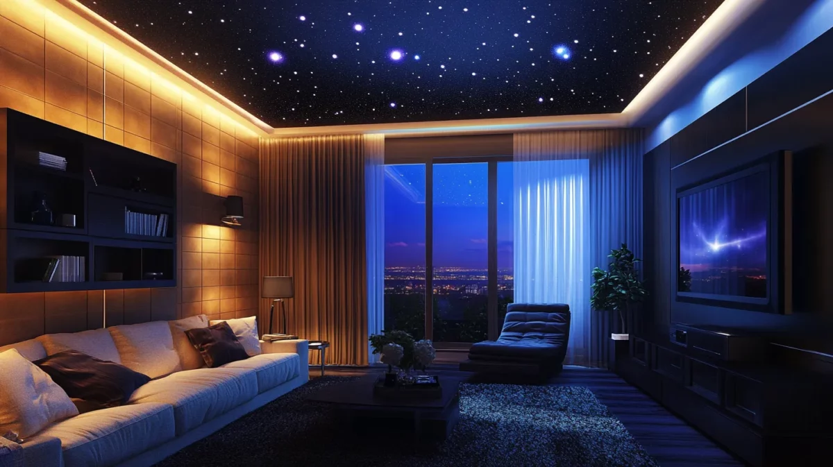 observing starlit night sky for ceiling light designs