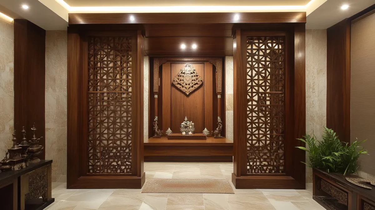 pooja rooms with doors