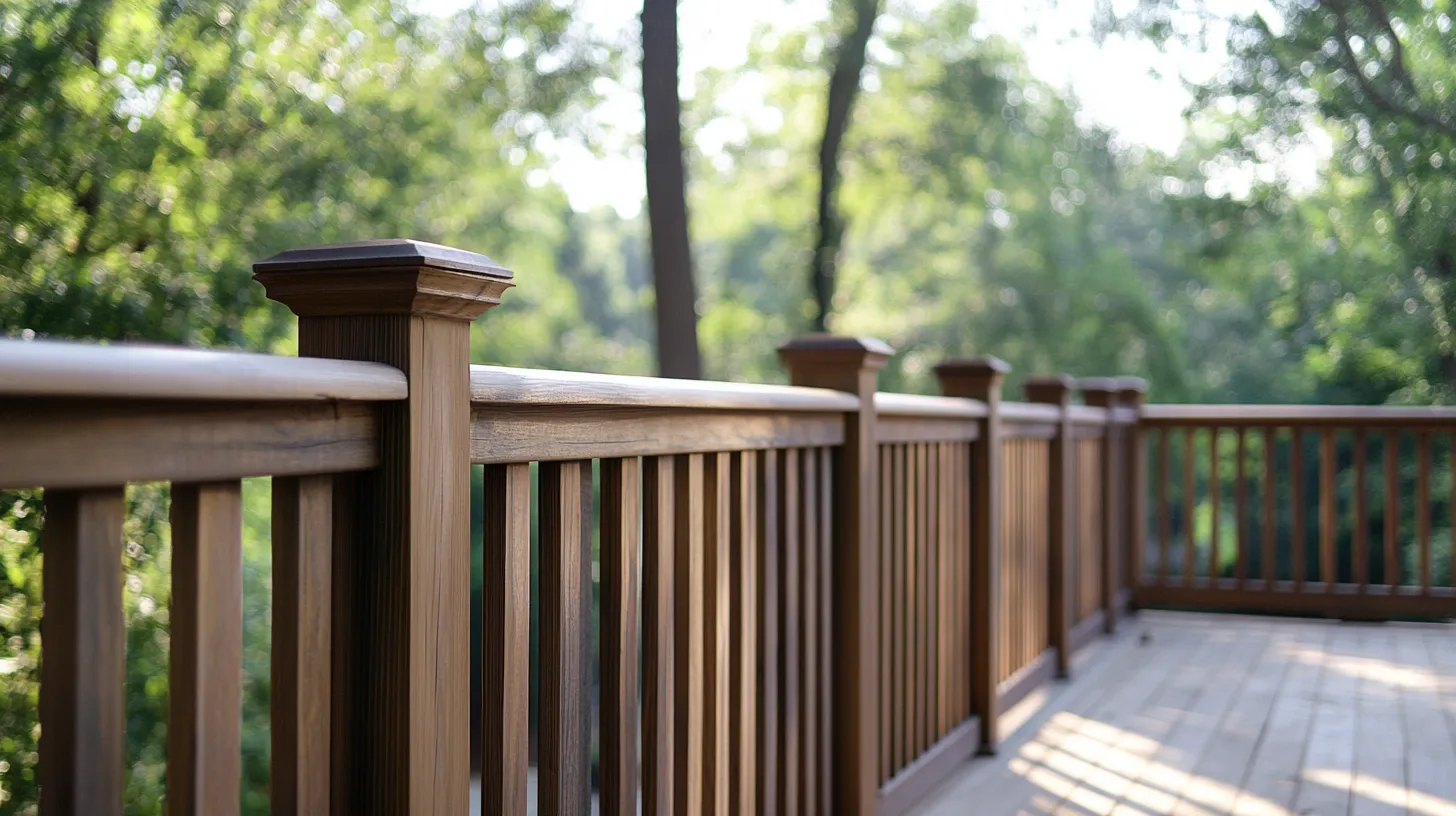 wood panelled railing design