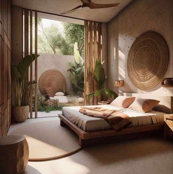 best rustic style interior design for bedroom in india