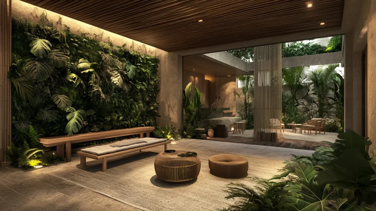 biophilic modern living room decor