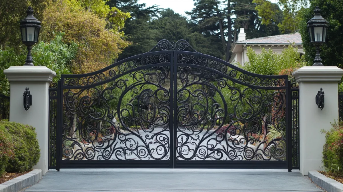 classic scrollwork fancy iron main gate design