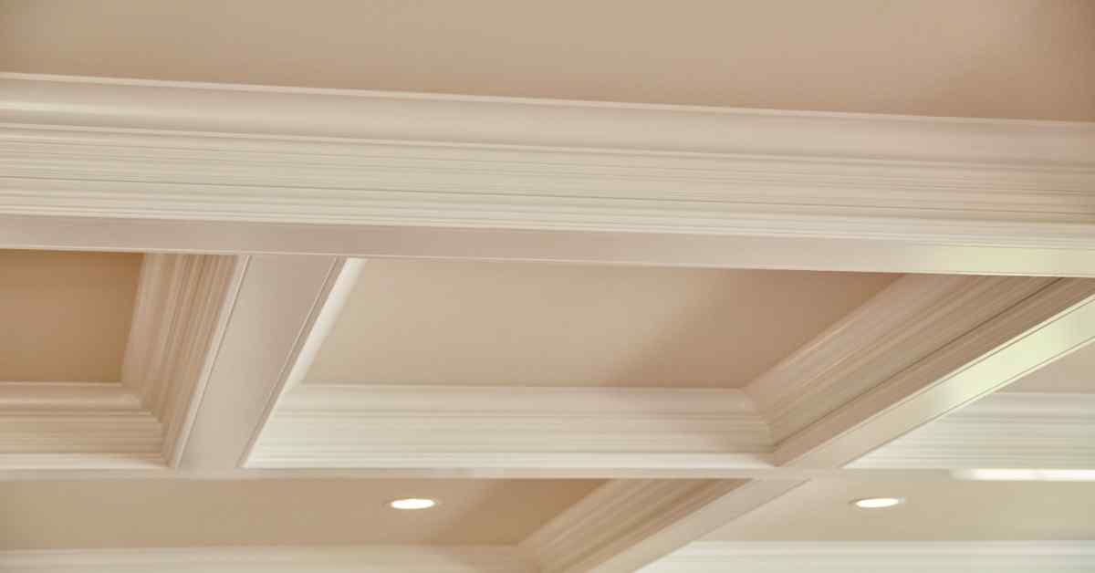 coffered wooden false ceiling design