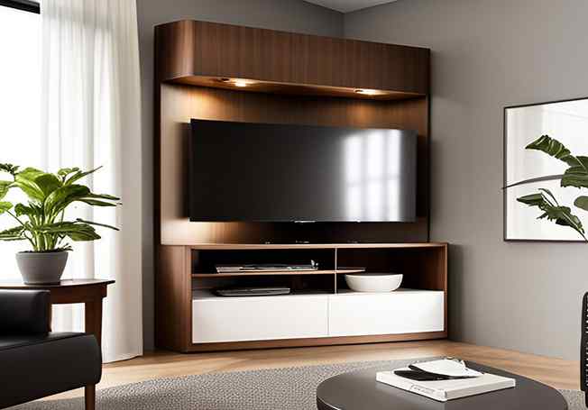 corner unit modern tv unit design