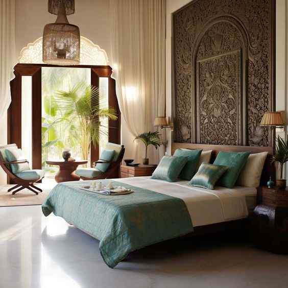 farmhouse style interior design for bedroom in india