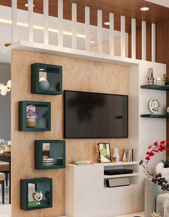 geometric tv design for hall