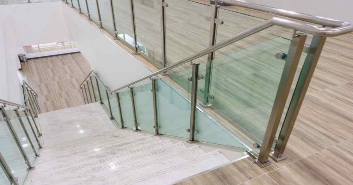 glass and steel combination steel railing design