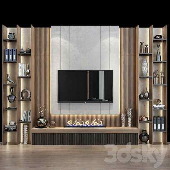 glass shelves unit modern unit designs for hall