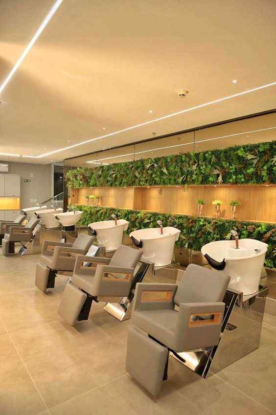 greenery budget salon interior design