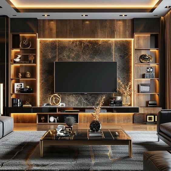 industrial chic tv unit furniture design